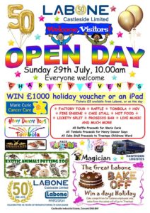 Labone castleside 50th anniversary open day 29th July 2018